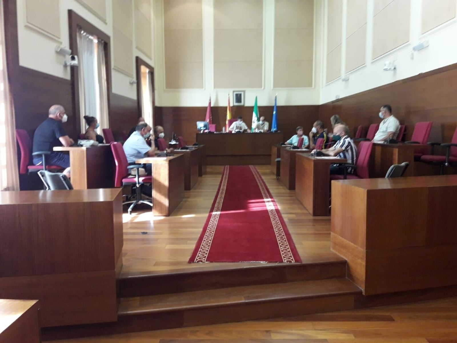 Momento del encuentro del Consejo de Deportes en el Salón de Plenos del Ayuntamiento.