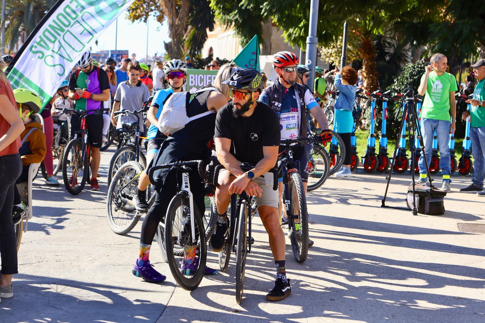 Así ha discurrido la 'bicifestación' por la movilidad verde en Málaga
