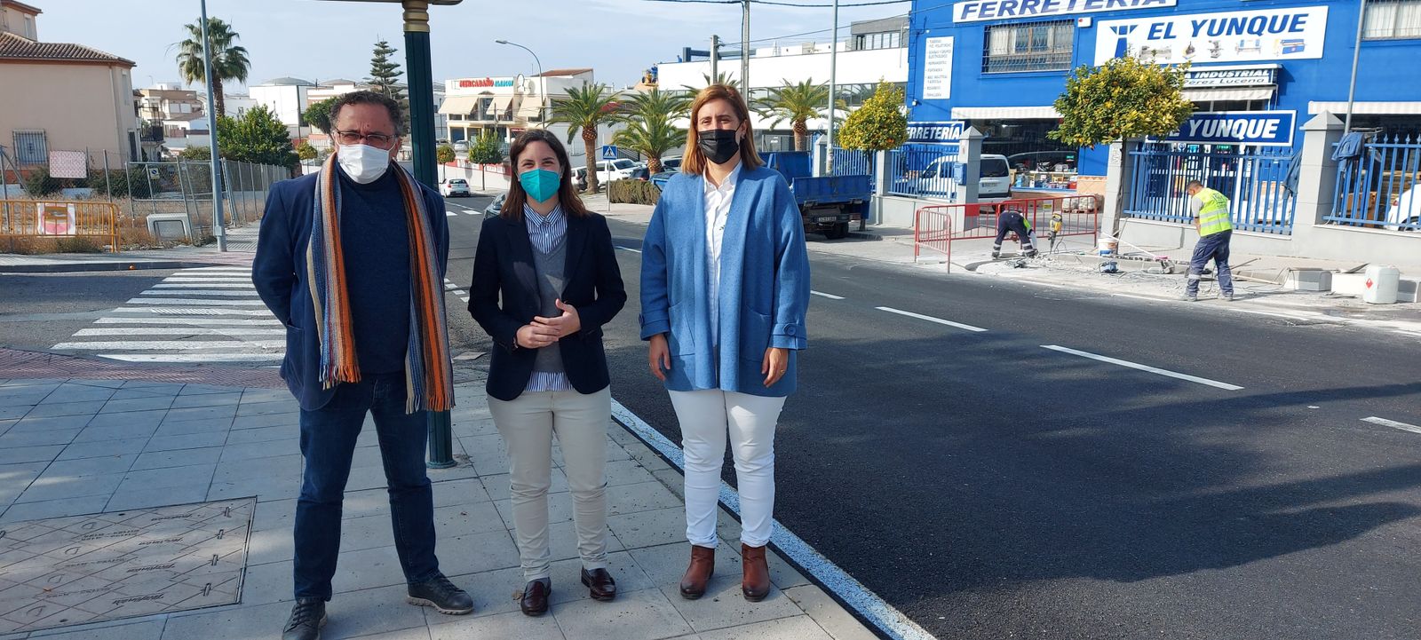 Reasfaltado de la avenida Padre Villoslada en Baena.