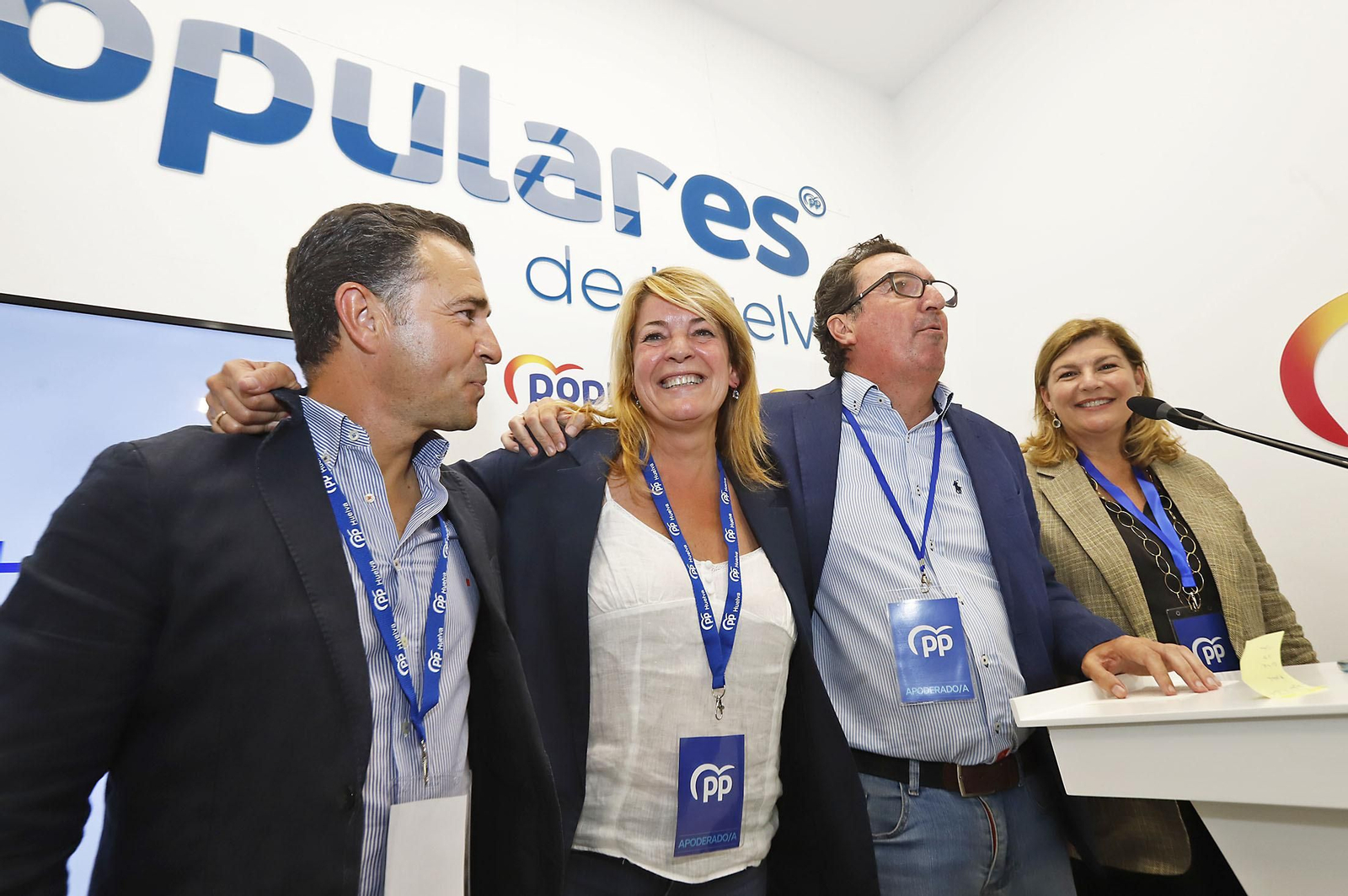 Elecciones 2023: Imágenes de la celebración por la vitoria de Pilar Miranda en las elecciones Municipales de Huelva