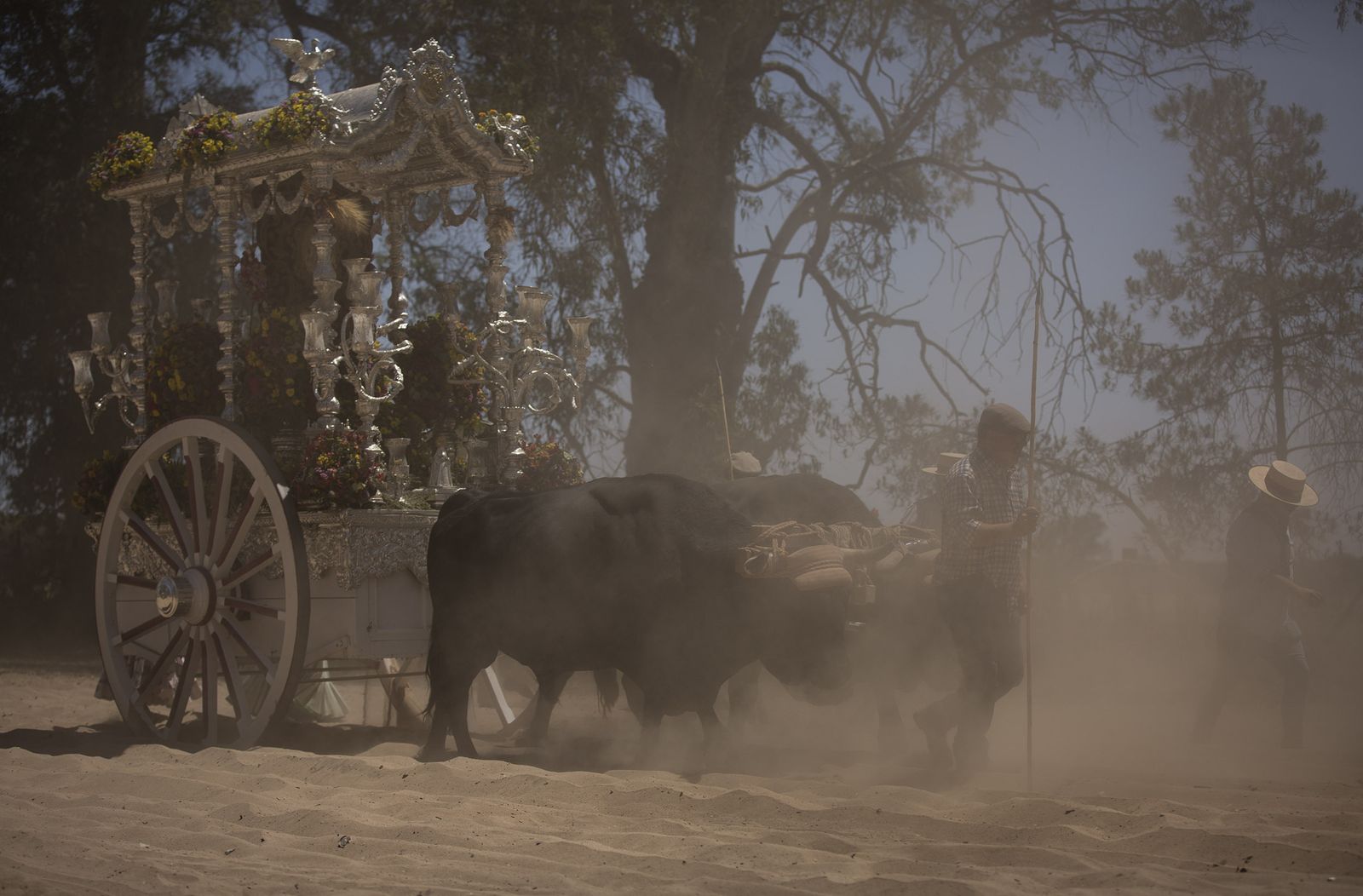 El paso de hermandades del Rocío por la Raya Real