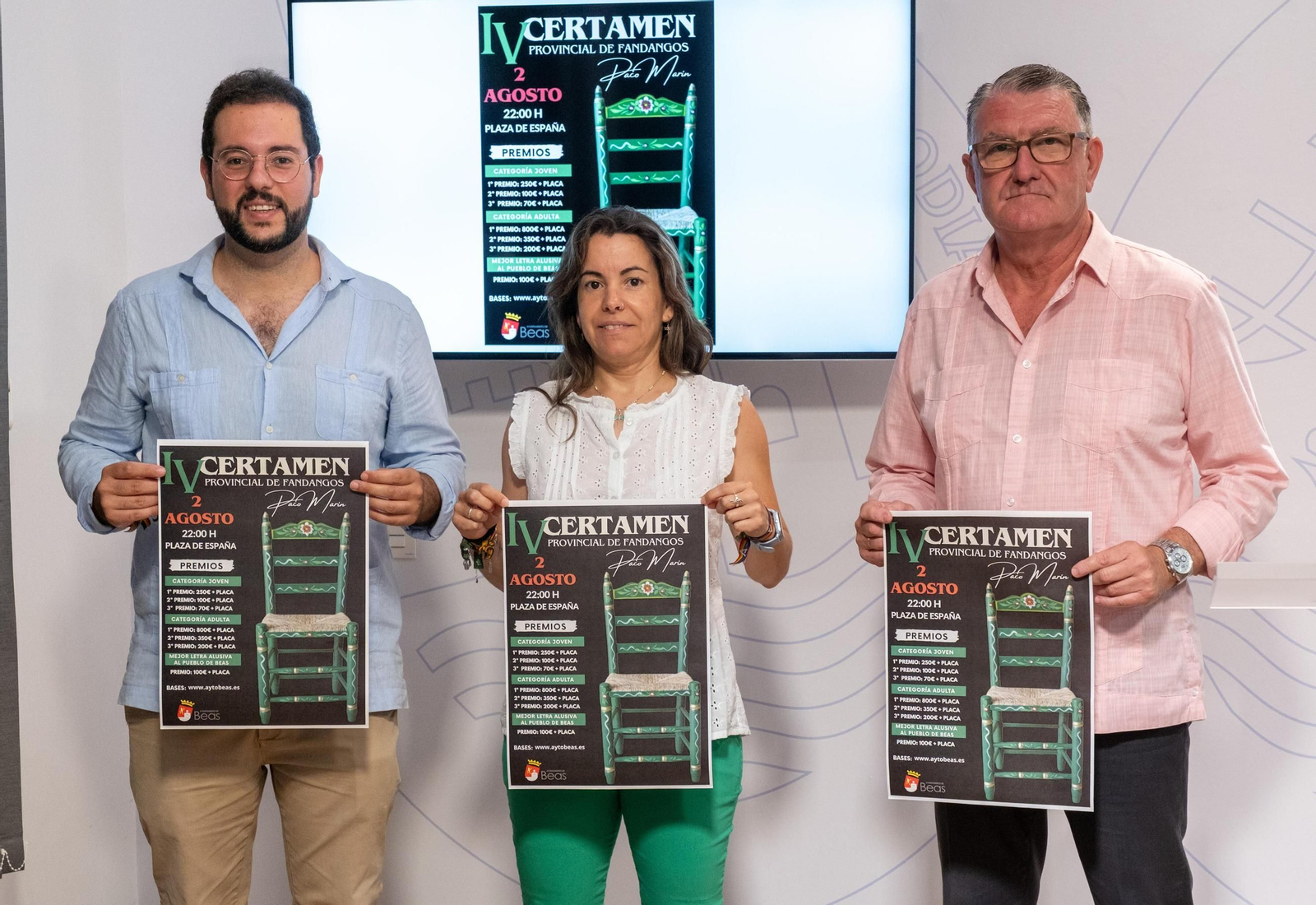 Presentación del certamen provincial de fandangos 'Paco Marín', este martes en la Diputación Provincial.