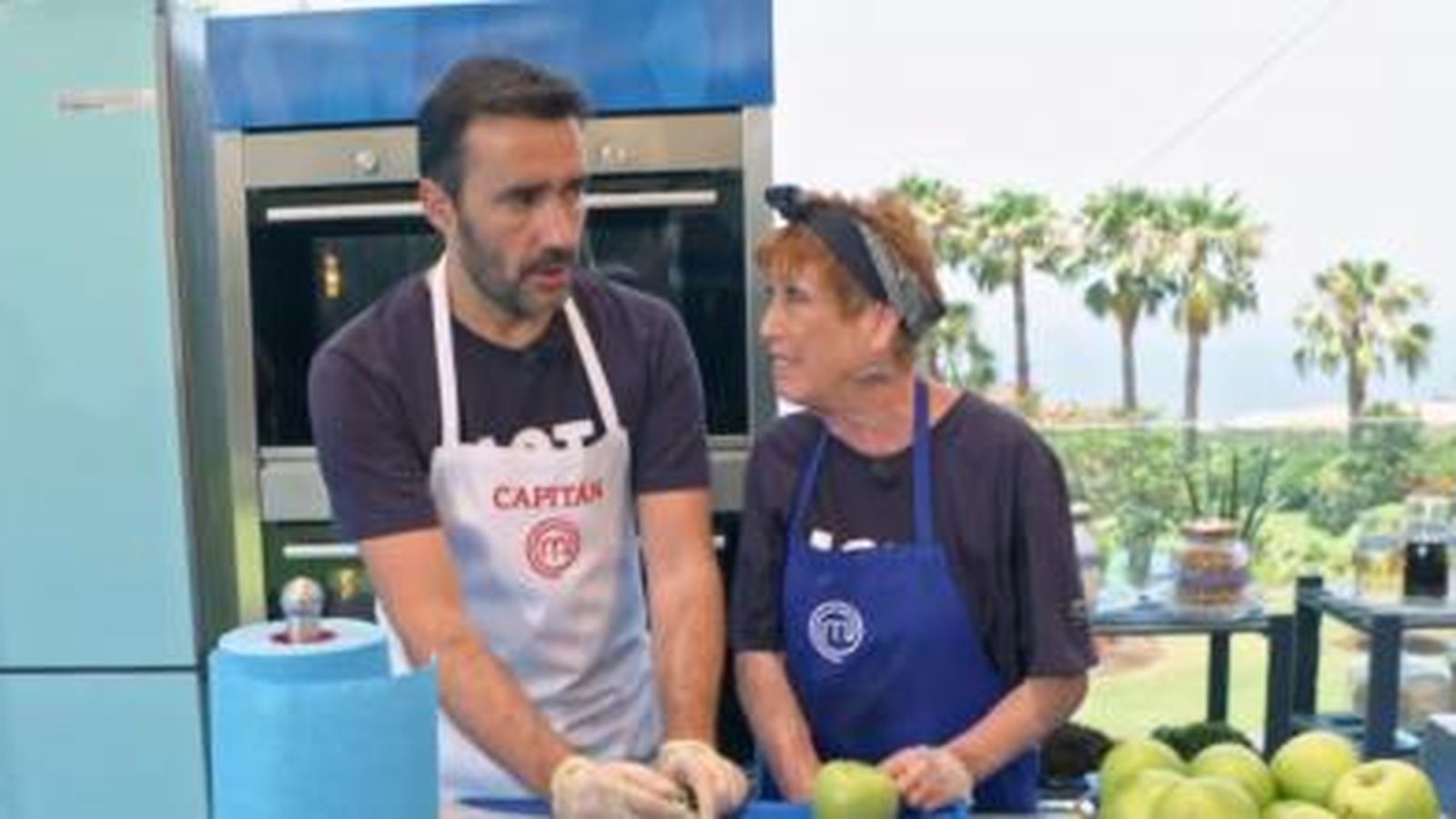 Juanma y Verónica, en un momento de 'MasterChef'.