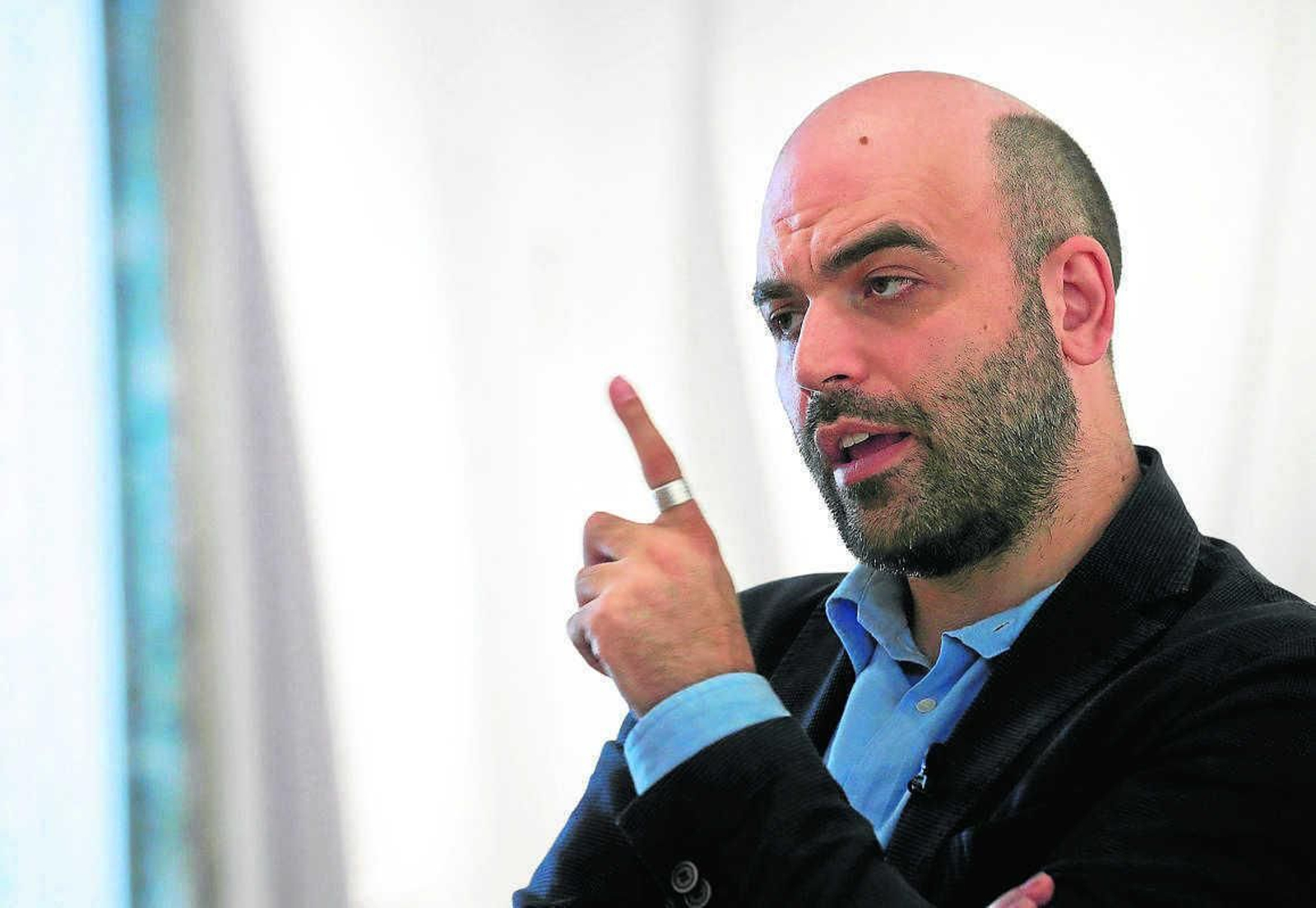 Roberto Saviano (Nápoles, 1979), ayer durante su visita a Madrid para promocionar su nuevo libro.