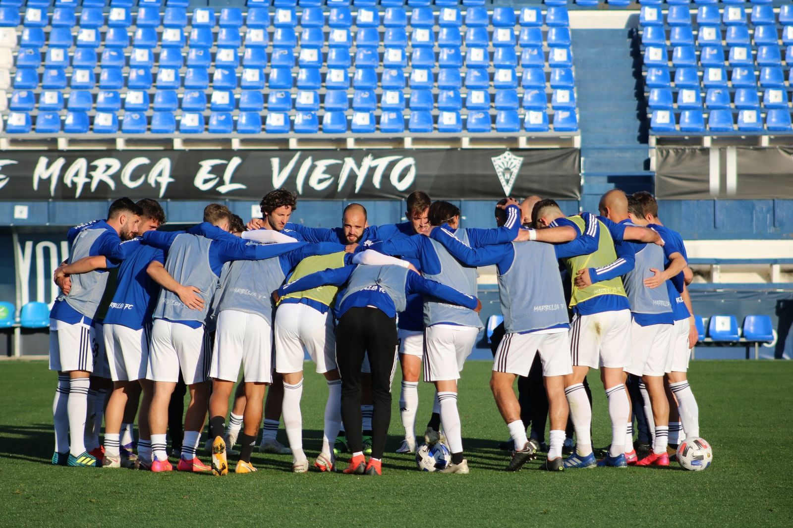 El Marbella, en un entrenamiento.