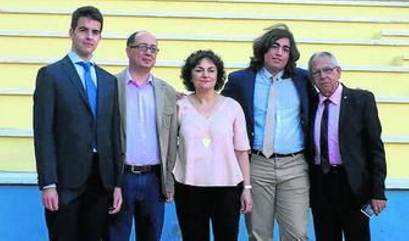 Los ganadores del concurso matemático de la Universidad.
