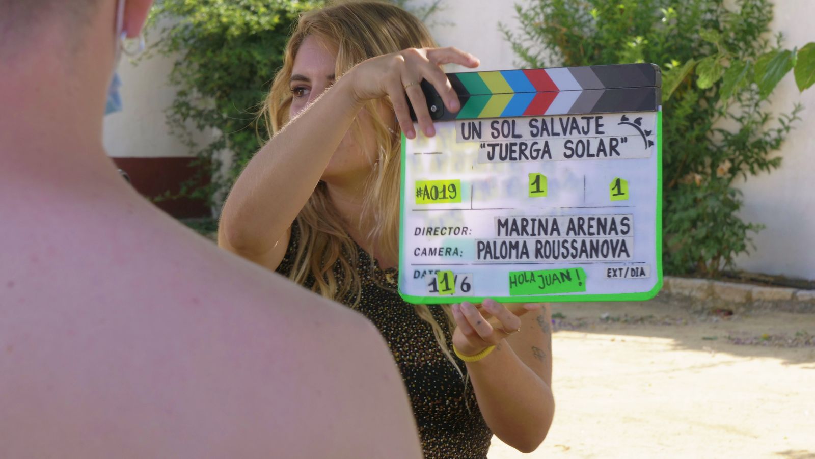 Comienzo de una de las tomas de 'Un sol salvaje'.