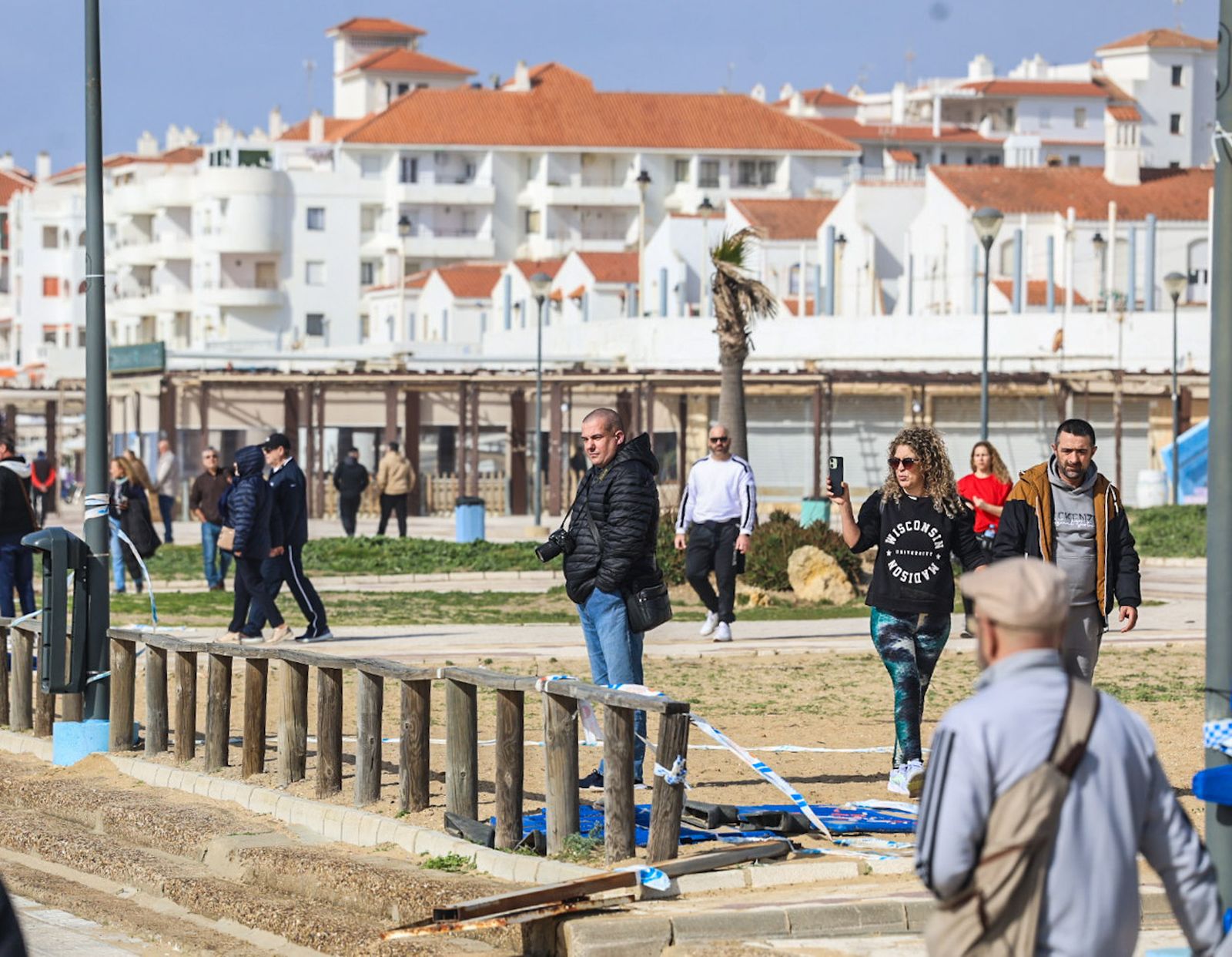 Fotografías del aporte de arena a la playa de Matalascañas