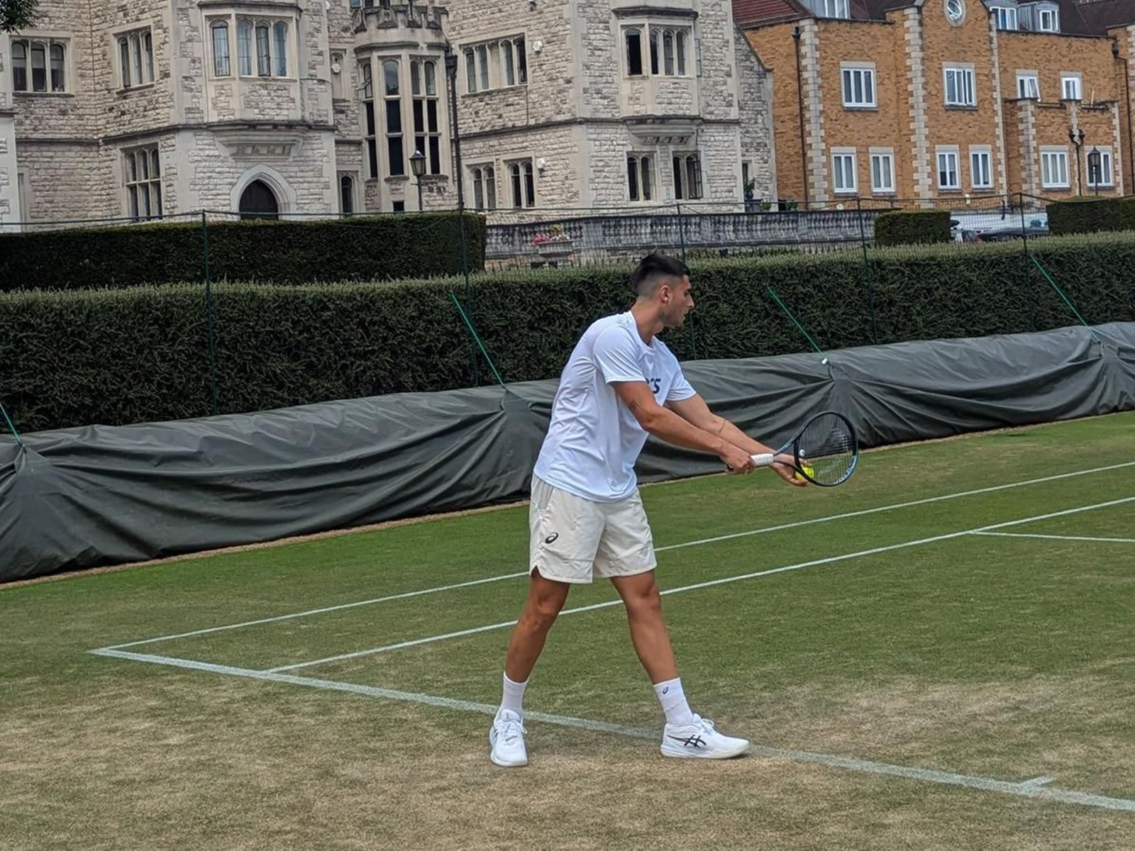 Pablo Llamas, en un entrenamiento en tierras londinenses.