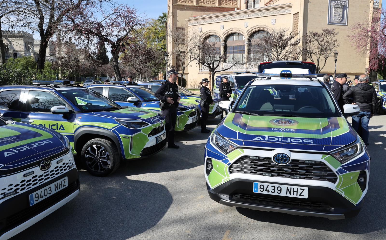 Los nuevos coches de la Policía Local de Sevilla.