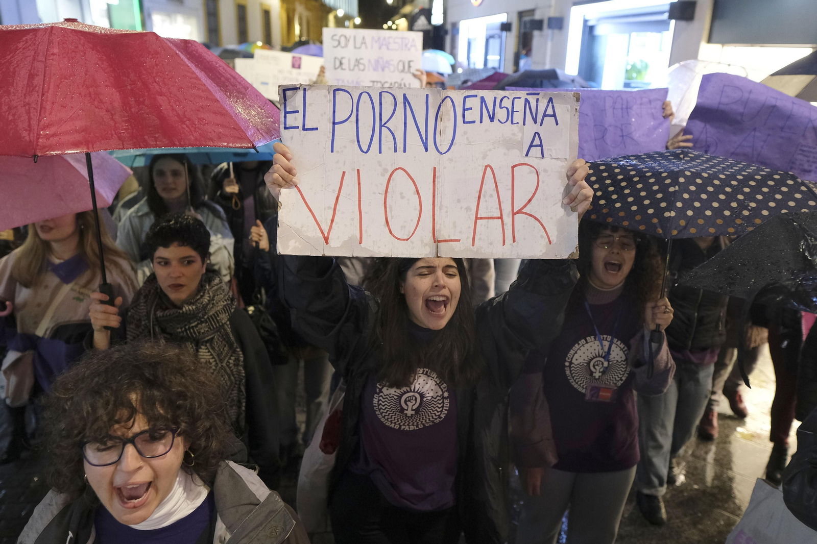 Manifestación 8M del Movimiento Feminista de Sevilla Con el lema "Ni promesas, ni excusas. Las mujeres exigimos realidades"