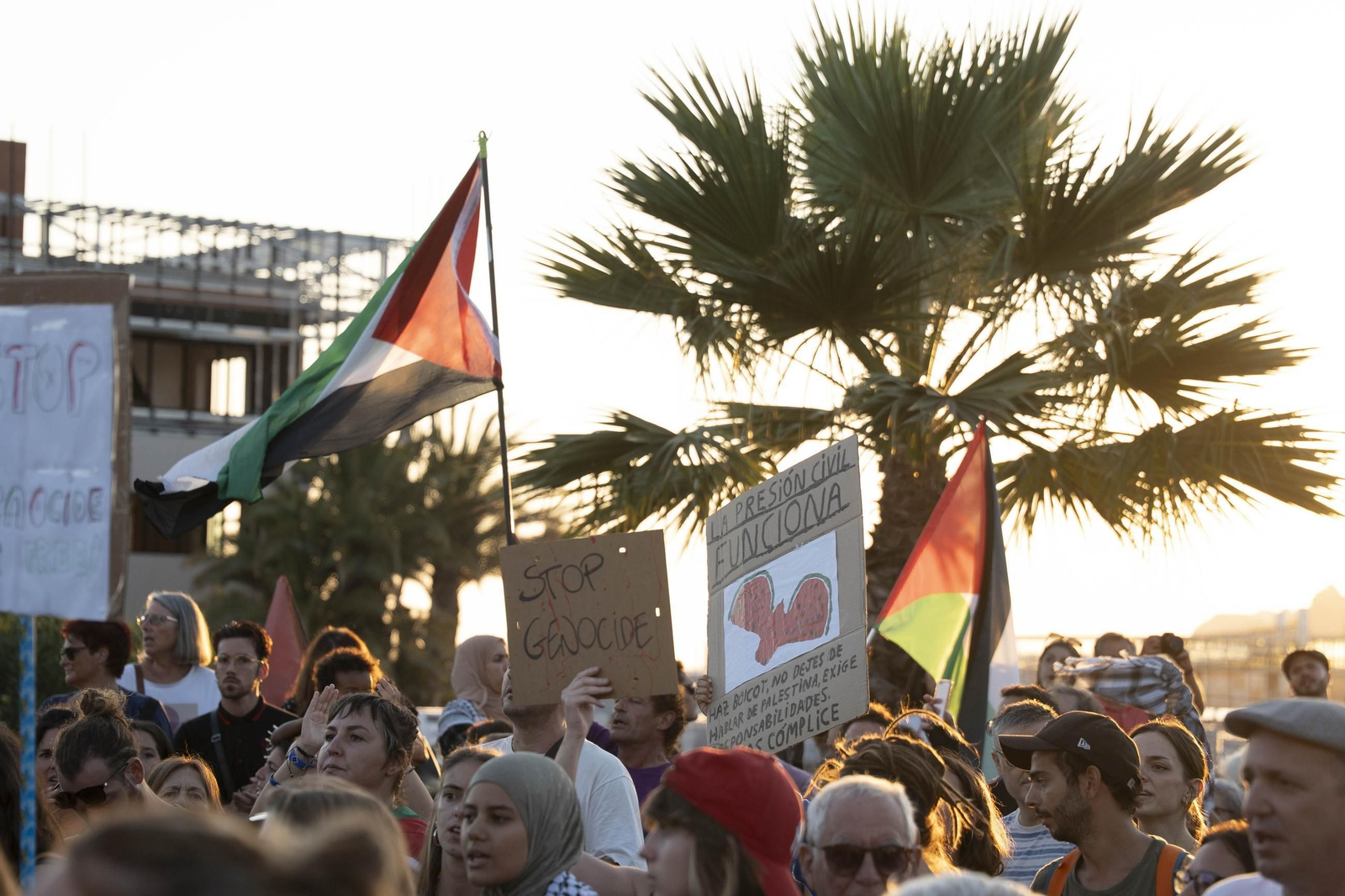 Manifestación convocada por la Plataforma Almería por Palestina
