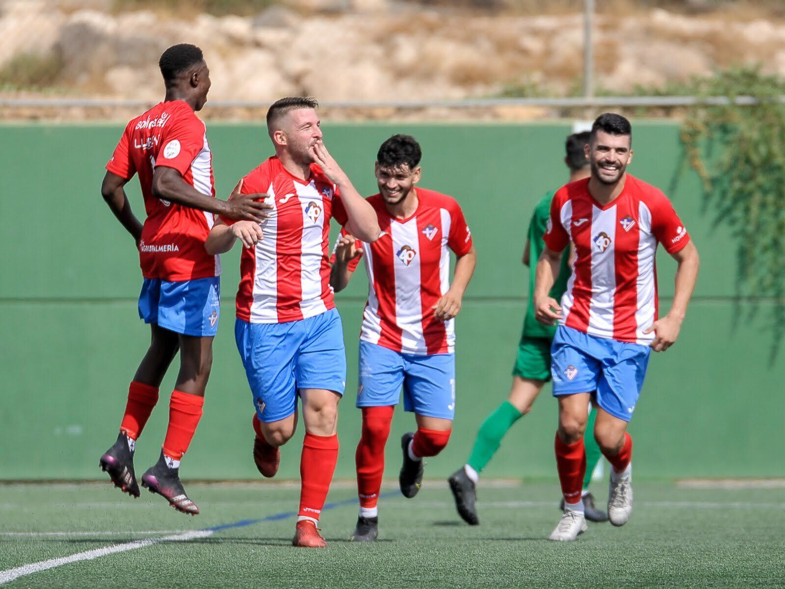 Alegrón instantes después del gol de Campanas en Vilches.
