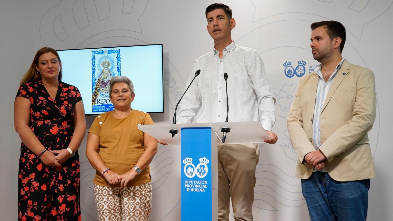 Syra Senra, María Dolores Mantero, Manuel Cayuela y José Antonio Márquez en la presentación de las fiestas. Syra Senra, María Dolores Mantero, Manuel Cayuela y José Antonio Márquez en la presentación de las fiestas.