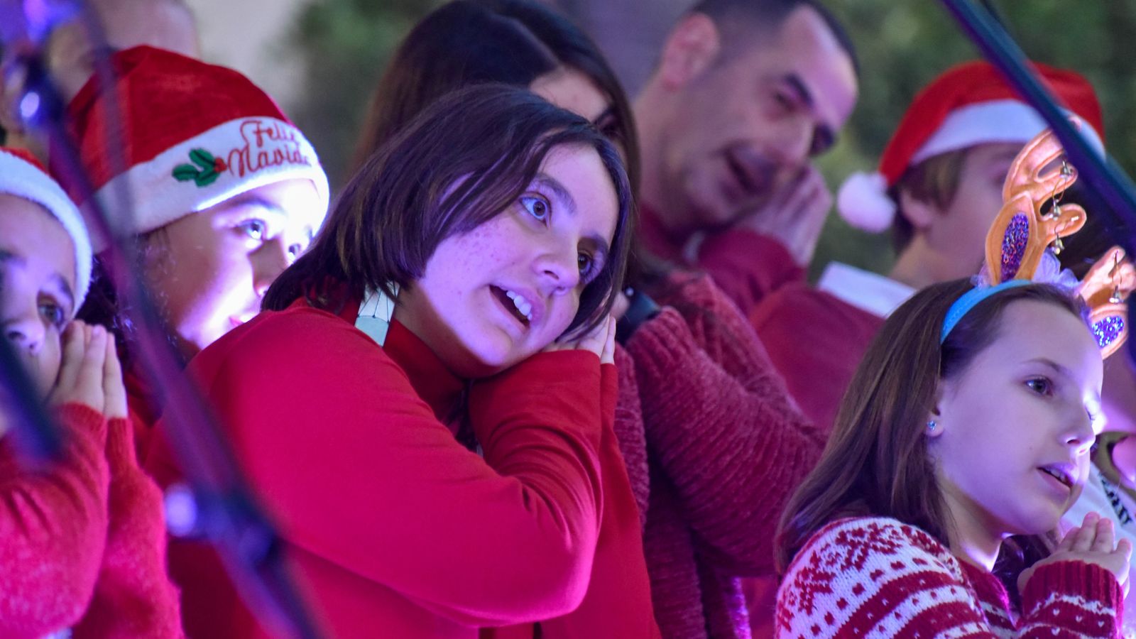 Concierto de Navidad de los alumnos de la Escuela sanchez Verdú en la Plaza Alta