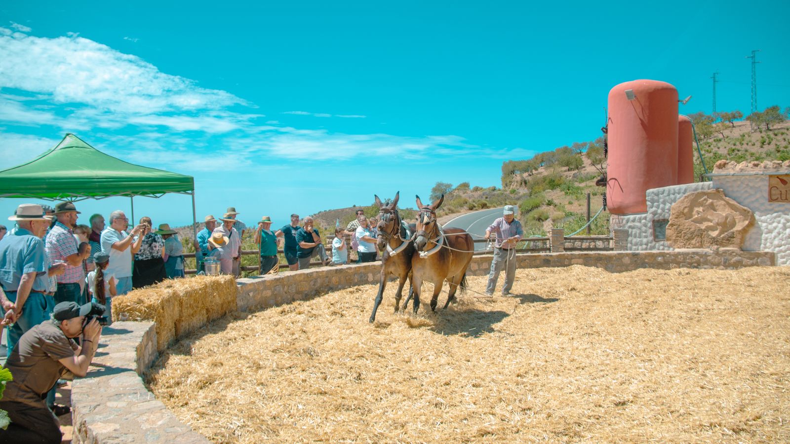 Pese a la amplia oferta, la trilladura sigue siendo la actividad principal de la fiesta.