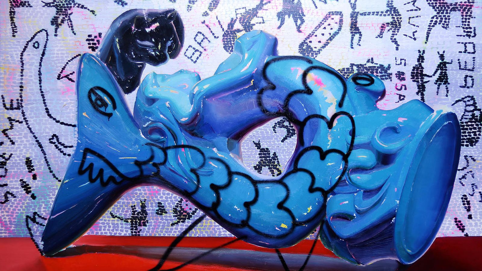 'Charlestón, lambada, perreo', el peculiar bodegón con sirena caída  de la artista jerezana.