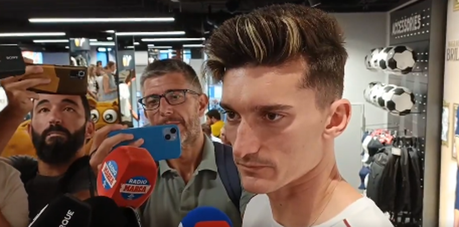 Pepelu, durante su aportación a los medios de comunicación este martes.