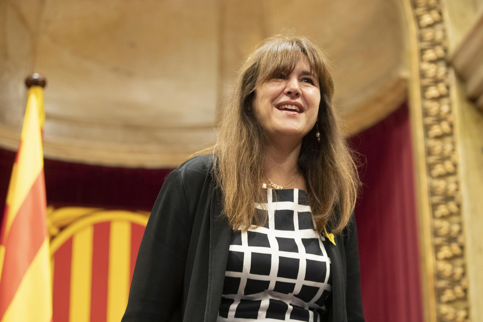 Laura Borràs, en el Parlamento catalán la semana pasada