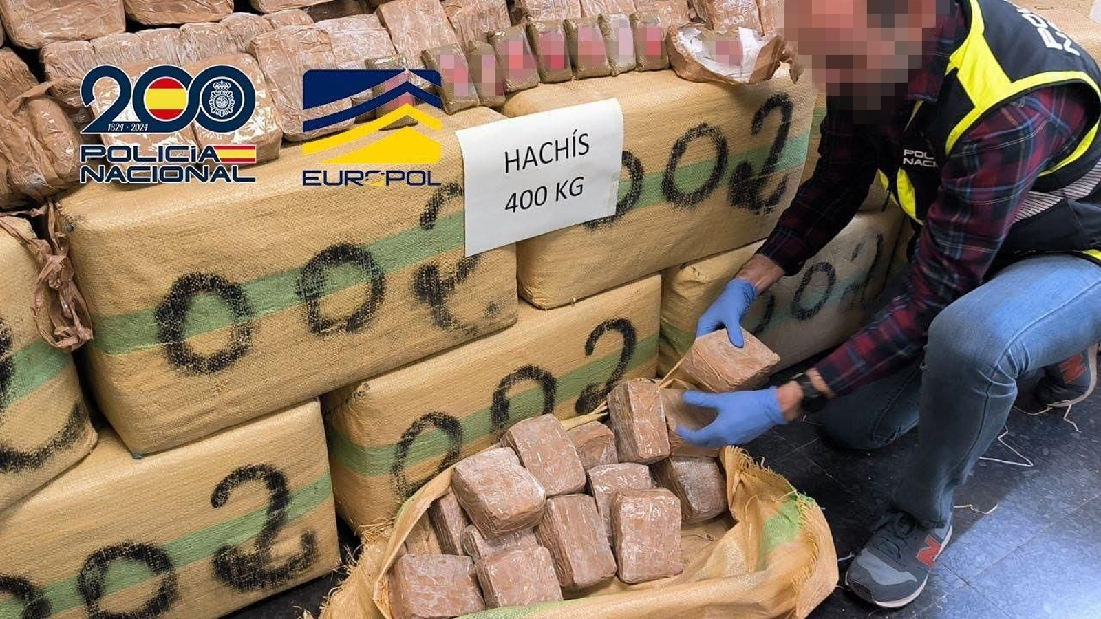 Imagen de archivo de una operación antigua de incautación de hachís.