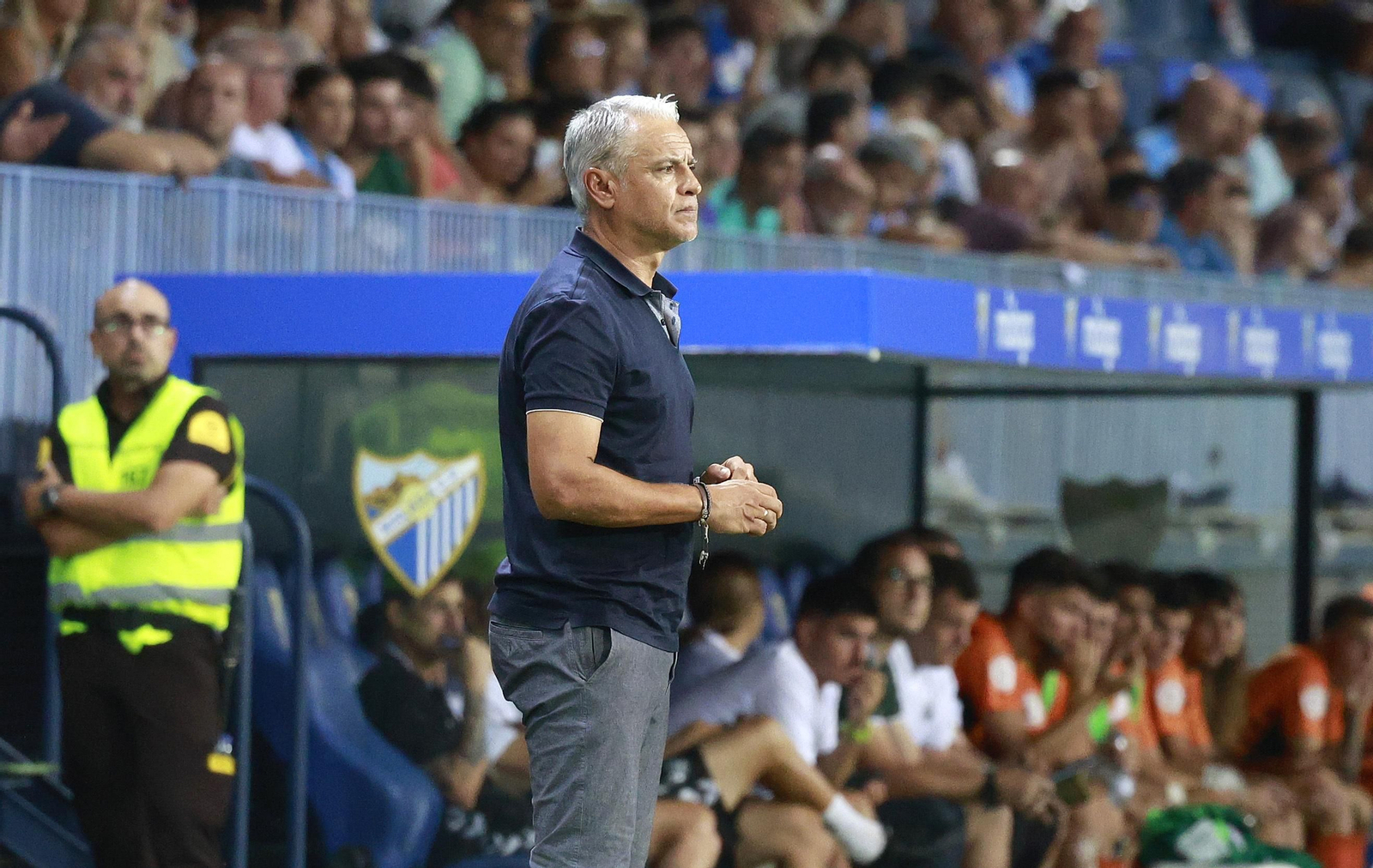 Pellicer durante un amistoso del Málaga, la pasada semana