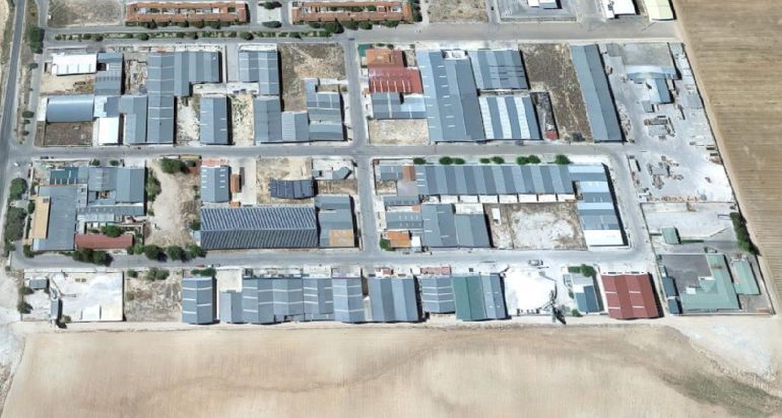 Vista aérea del polígono industrial La Encantada