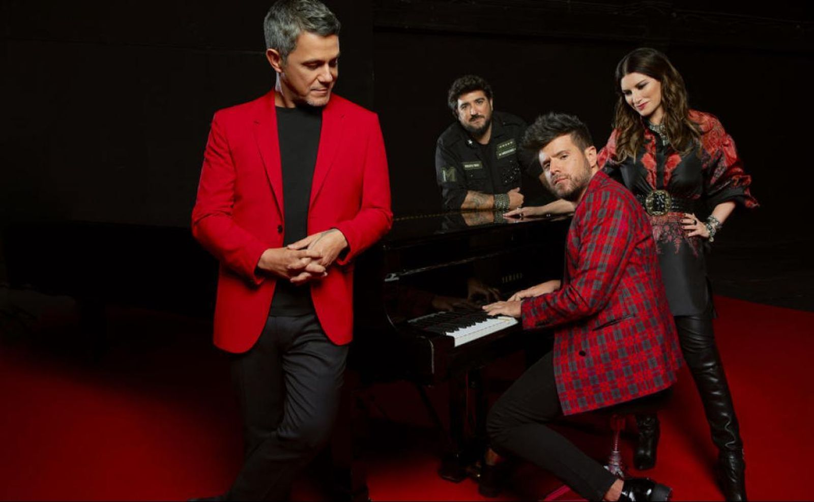 Los cuatro 'coaches' de esta edición de 'La Voz': Alejandro Sanz, Antonio Orozco, Pablo López y Laura Pausini.