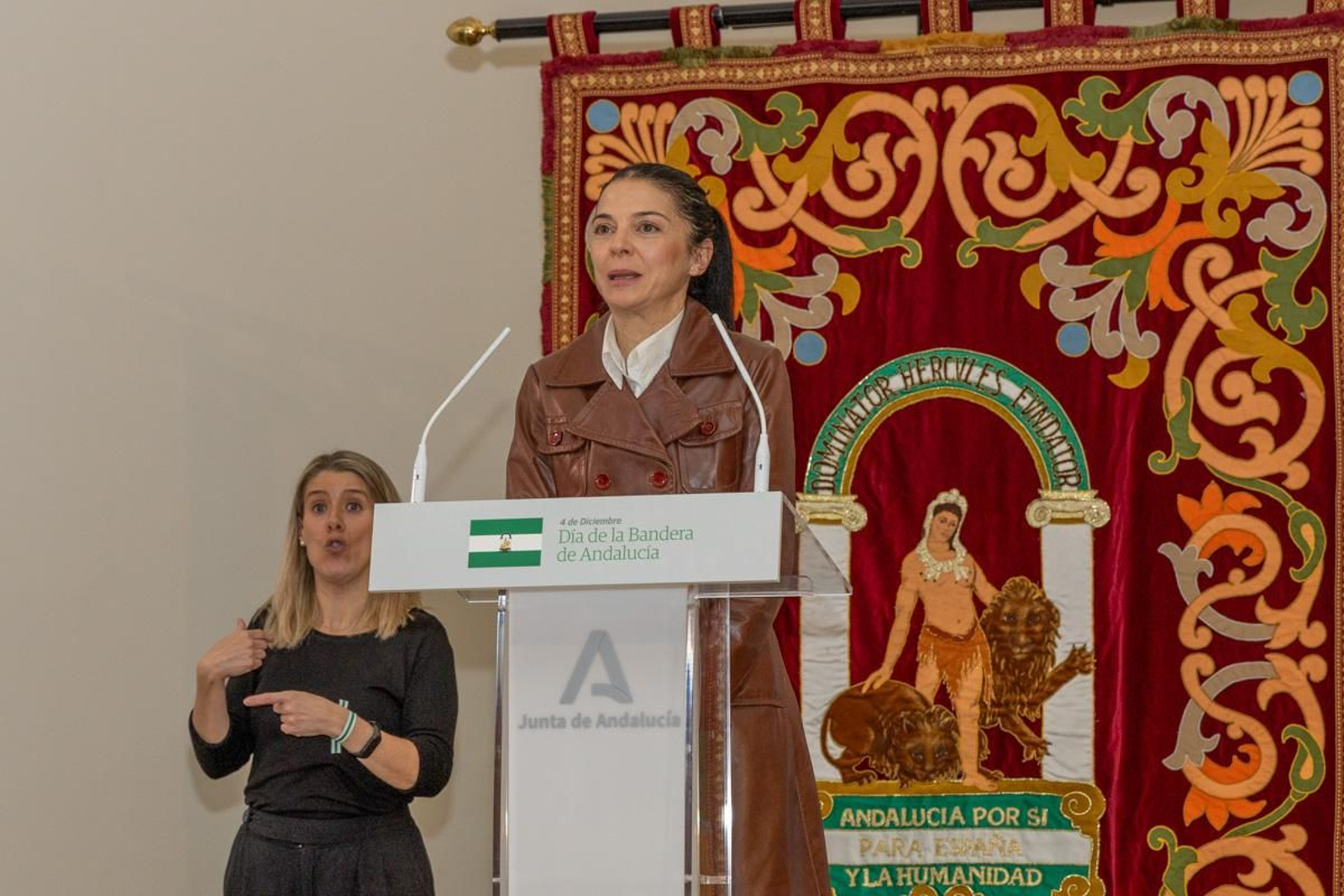Acto institucional de la Bandera que organiza la Junta de Andalucía en el Museo Íbero