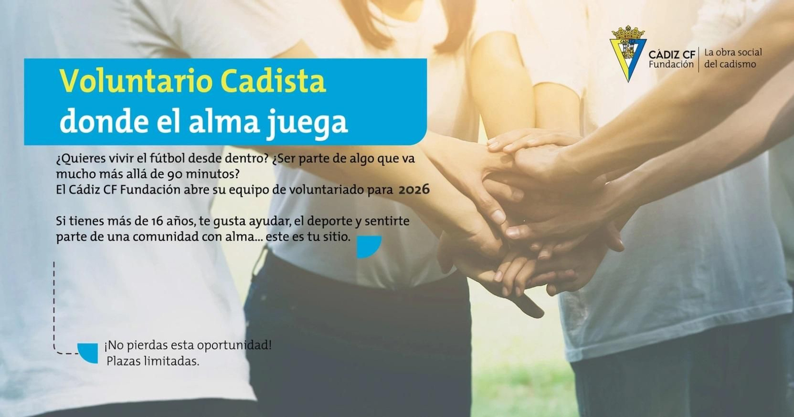 Cartel de la convocatoria para captar voluntarios.
