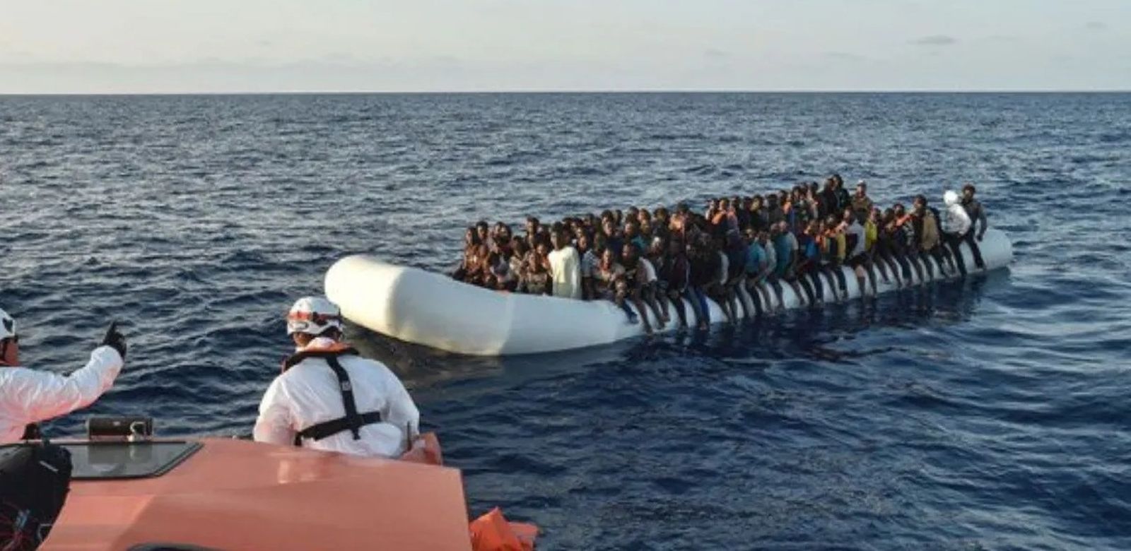 Imagen de archivo de un rescate en el Mediterráneo.