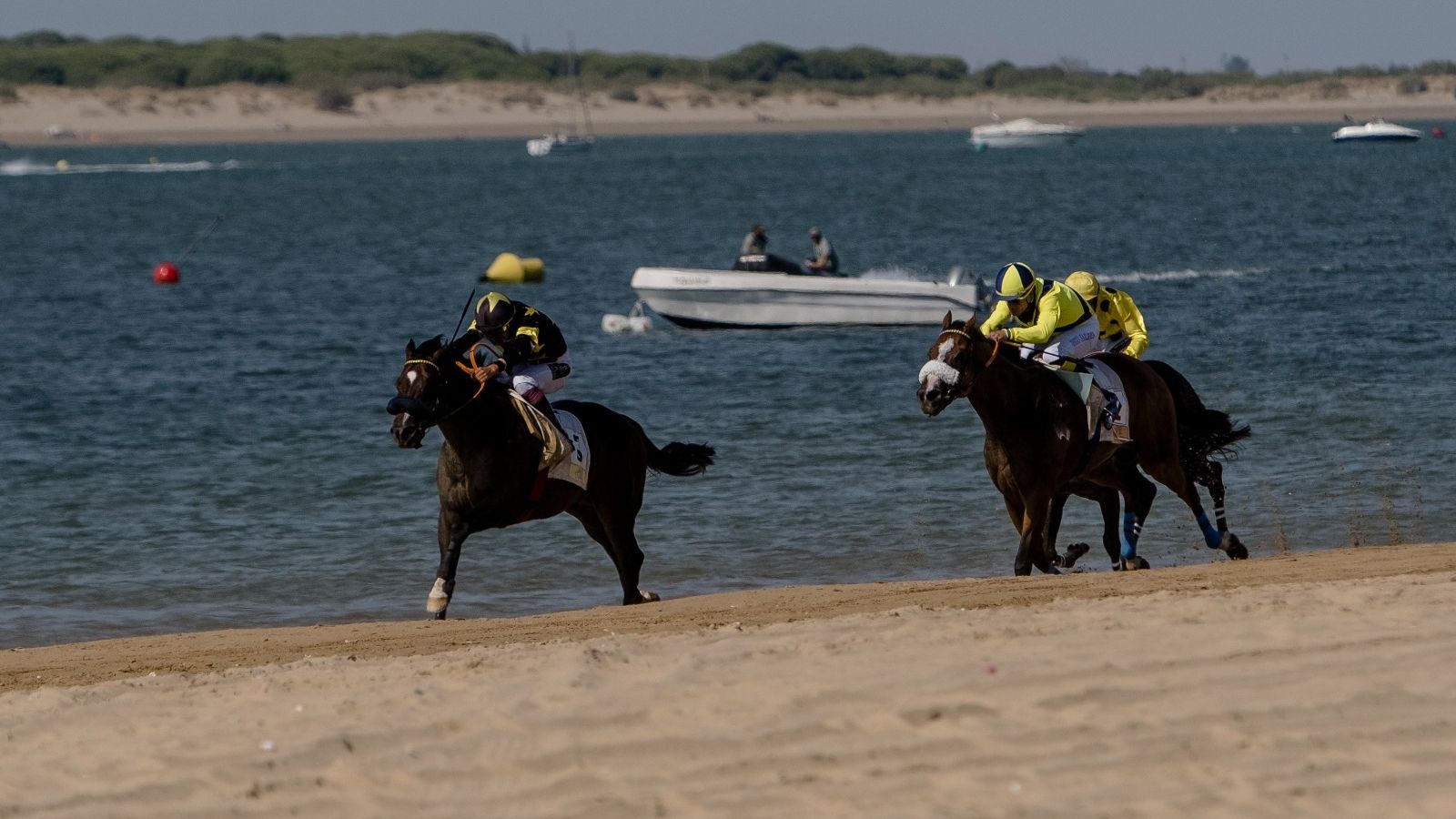 Los mejores jinetes se han dado cita en este primer ciclo de las carreras en Sanlúcar.