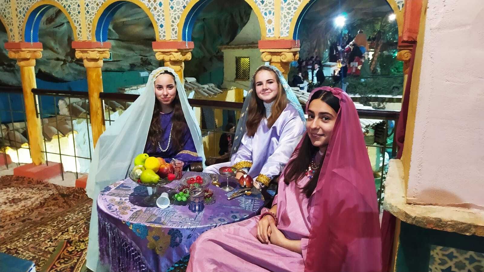 Una de las escenas del Belén Viviente de Beas.