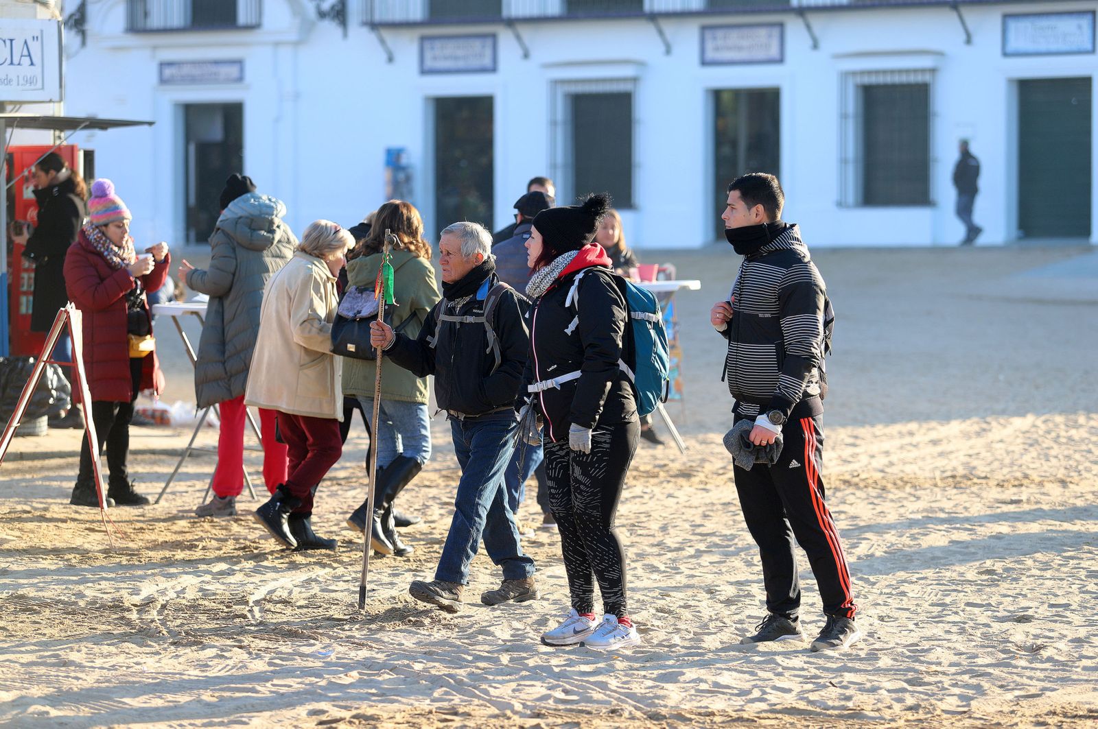 Imágenes del ambiente en la aldea del Rocío para celebrar la Candelaria
