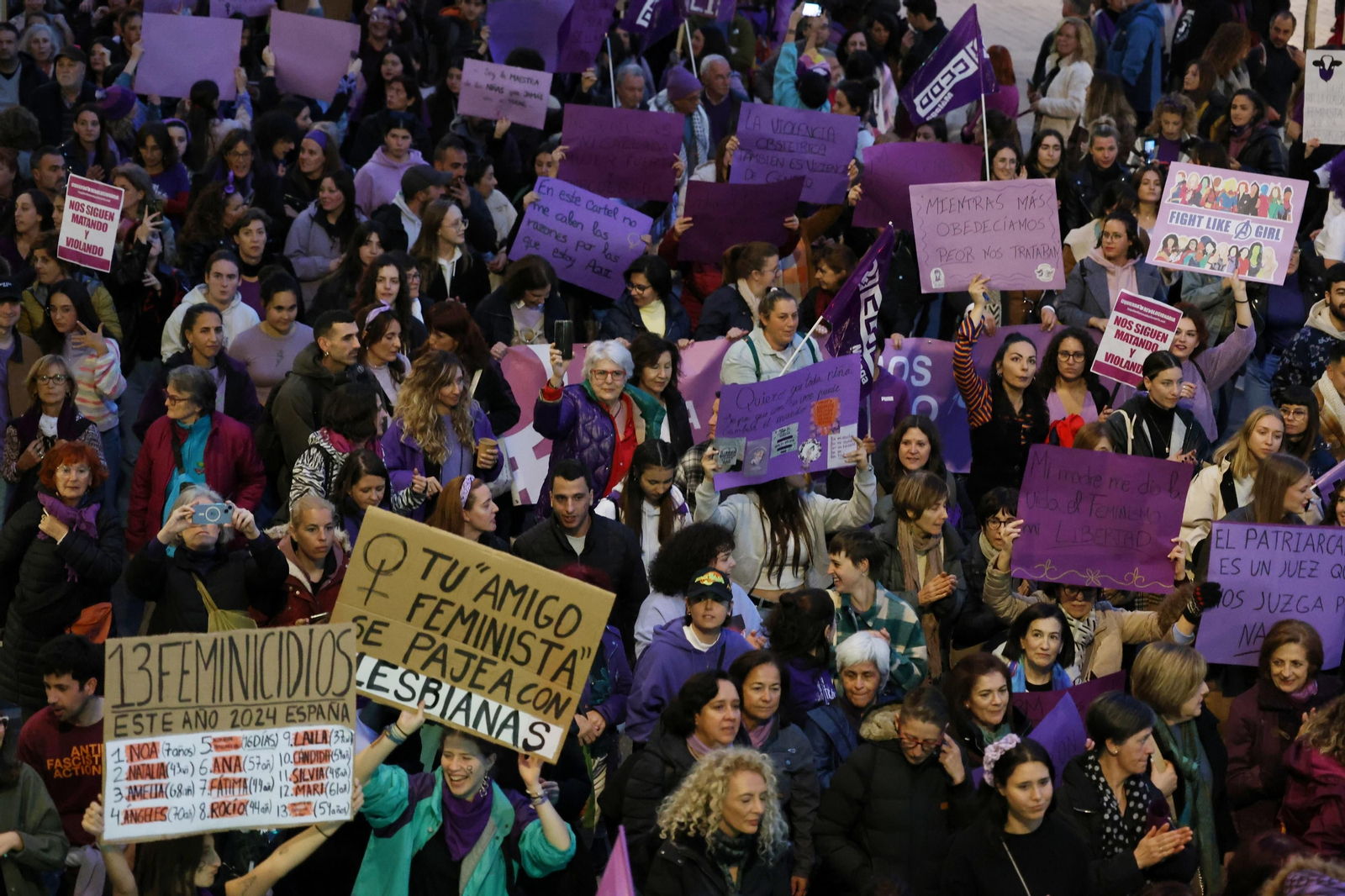La manifestación del 8-M en Málaga, en fotos
