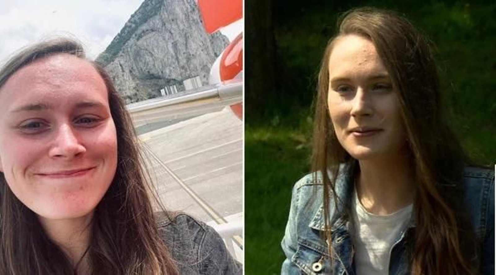 Gemma Carging, en el aeropuerto de Gibraltar y a su regreso a Manchester