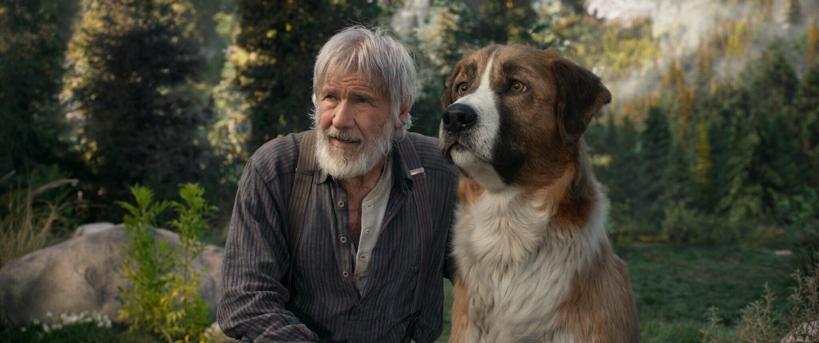 Harrison Ford con el perro Buck, en una escena de la película.
