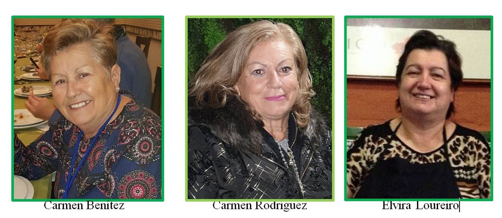 Las tres mujeres que serán homenajeadas por 'Los Esteros'.