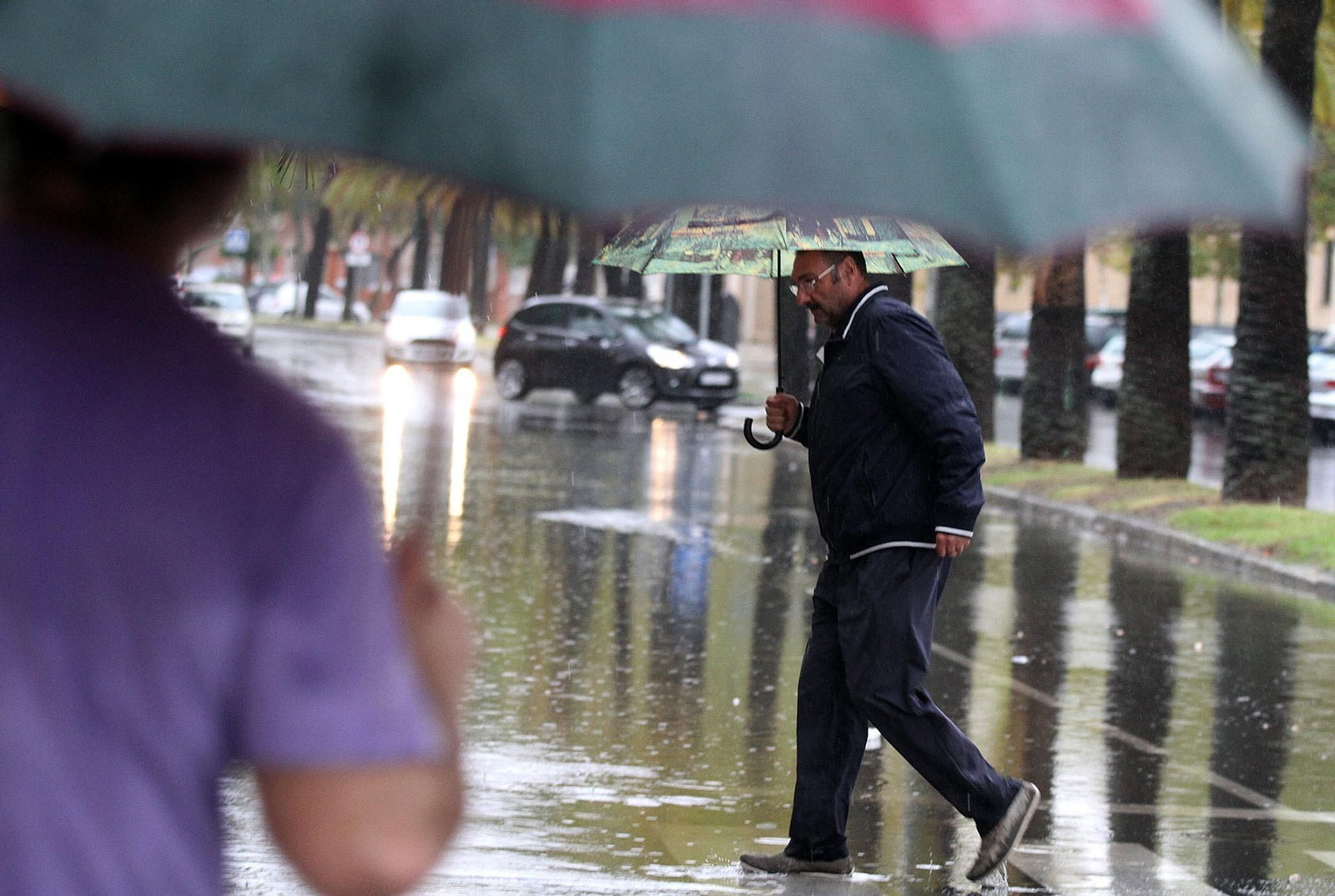 Imágenes del temporal de lluvia en Huelva.