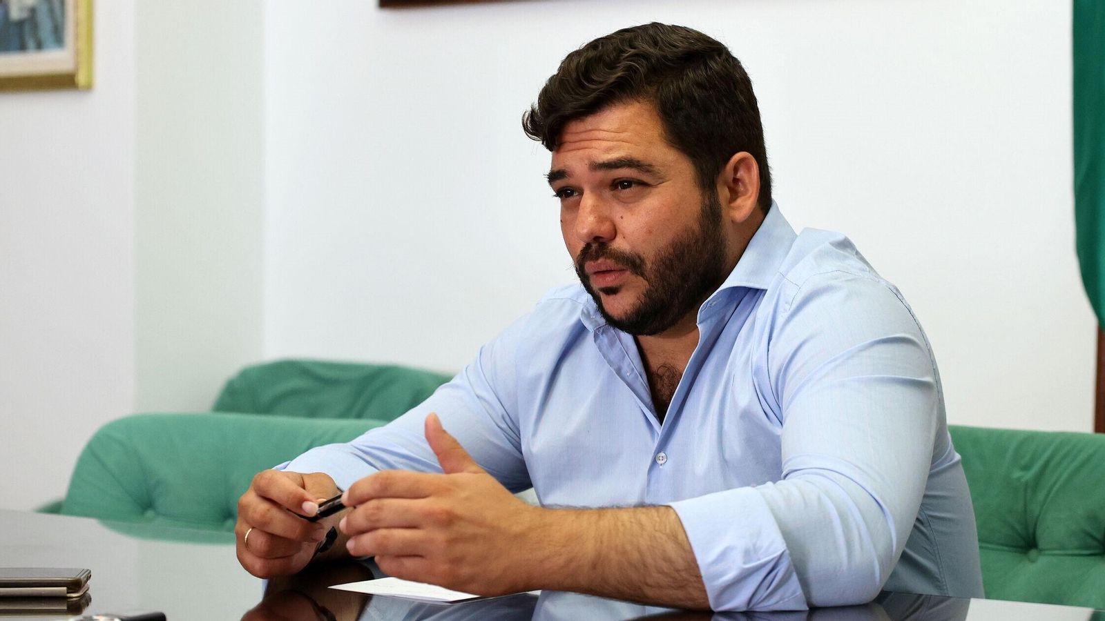 Miguel Rodríguez, durante la entrevista con este periódico.