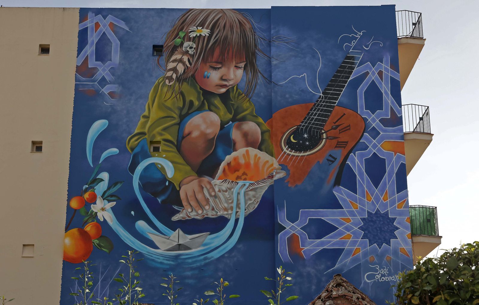 Fotos de los murales ganadores del primer Festival de Arte Urbano del Barrio de la Caridad en Algeciras