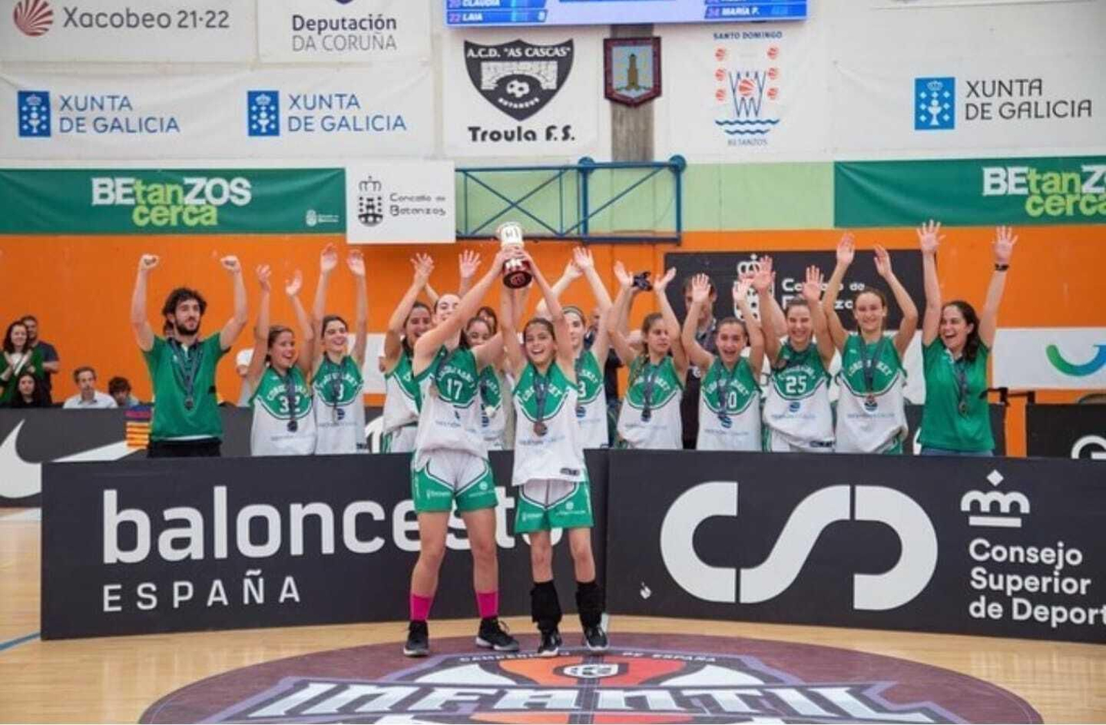 El Gestión y Calor Cordobasket infantil celebra el subcampeonato de España.