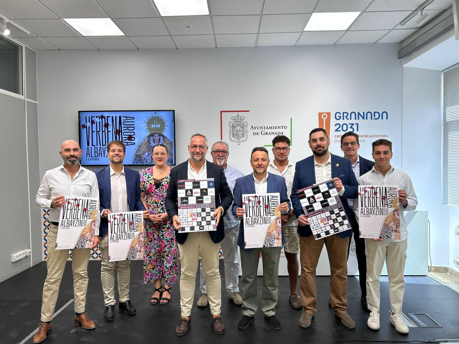 Imagen de la presentación de la verbena de la Aurora de Granada