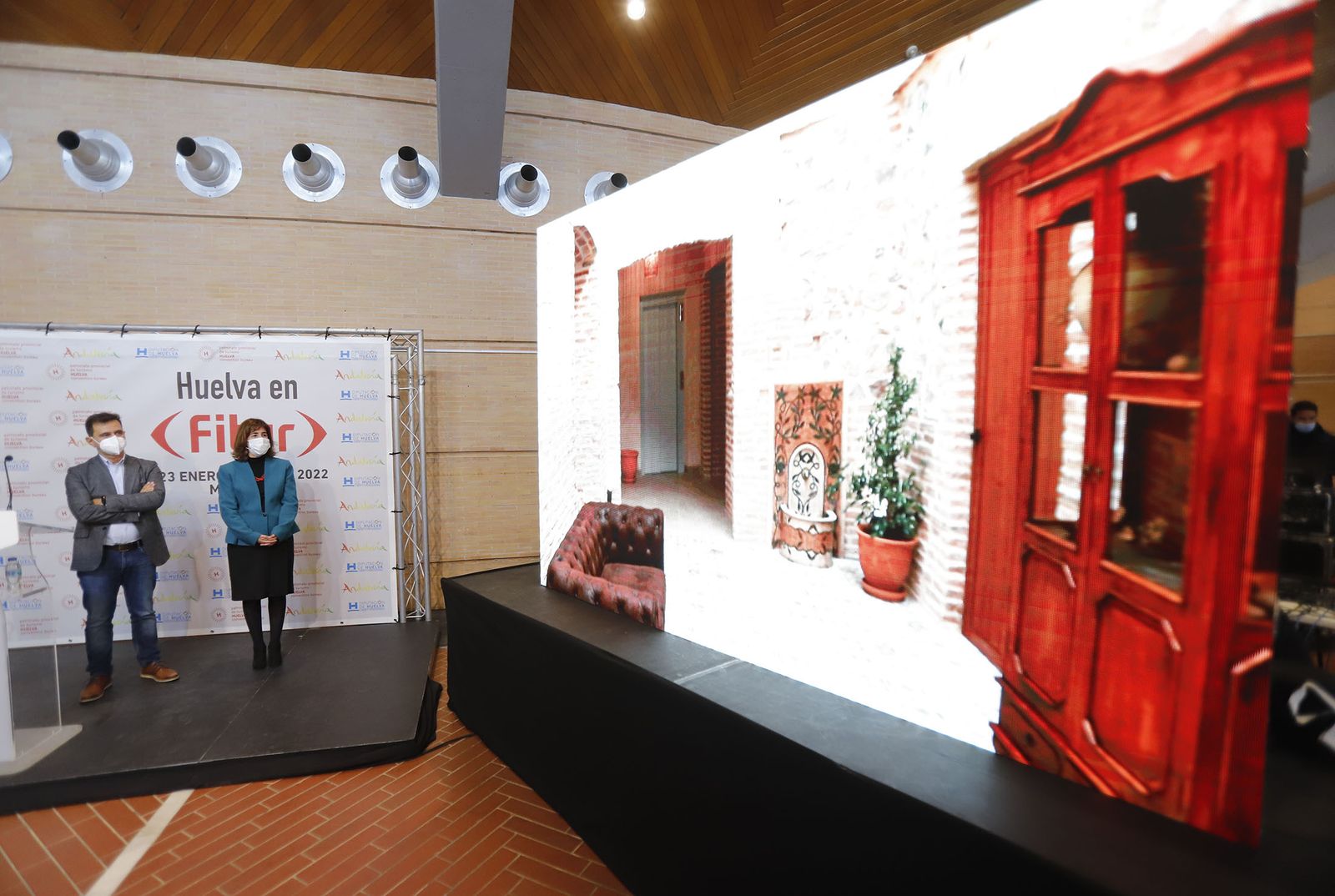 Imágenes de la presentación "Huelva en Fitur" en el foro Iberoamericano de la Rábida