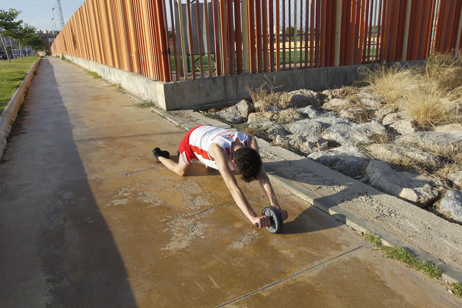 Entrenamiento del CD Atletas de Almería en el parque de Los Molinos