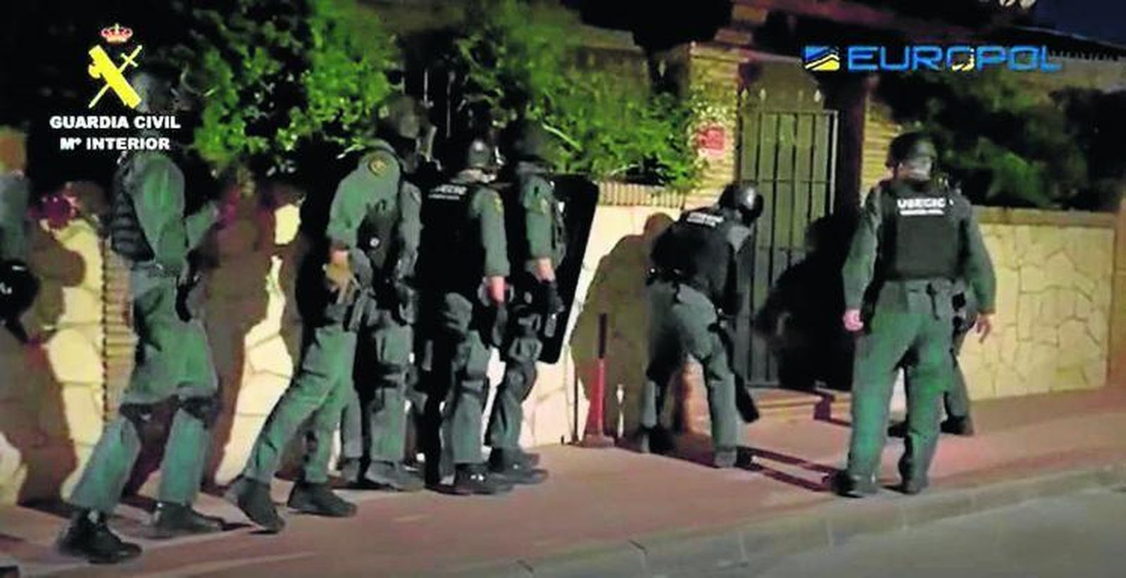 Entrada en uno de los registros de la operación.