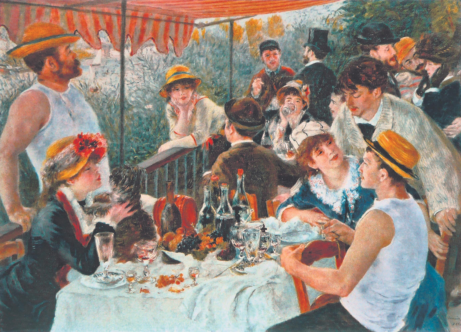 'El almuerzo de los remeros', un fino bodegón de Renoir.