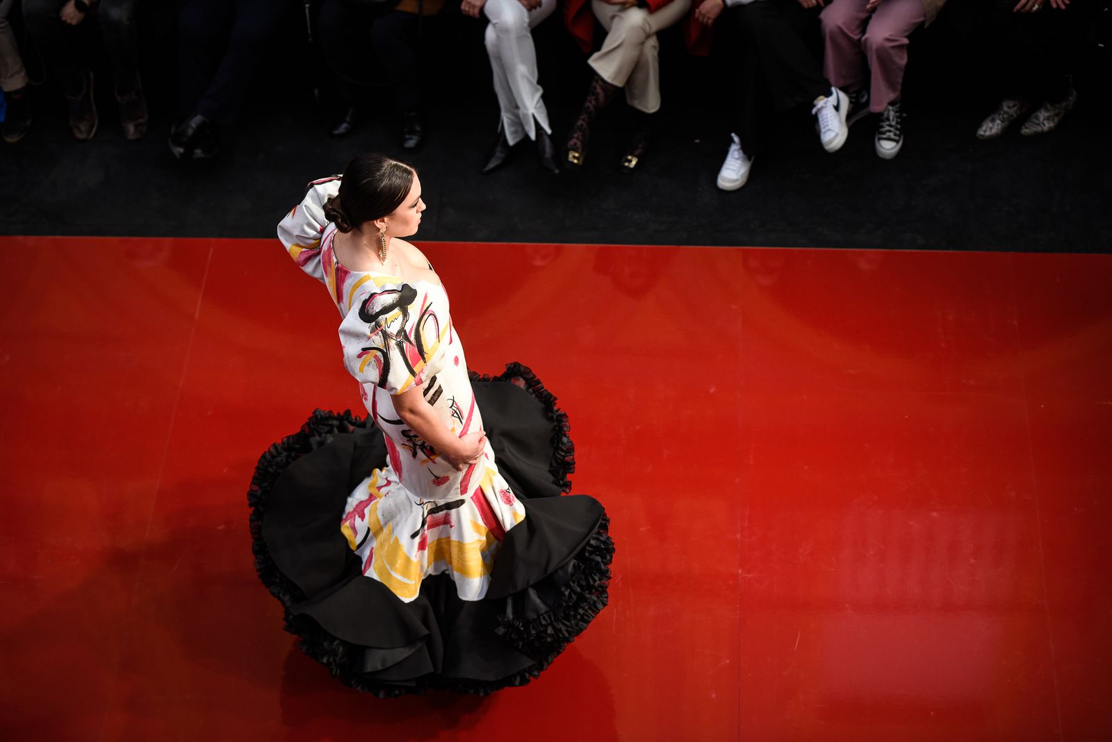 Imágenes de la inauguración de la Pasarela Flamenca en el patio del Ayuntamiento