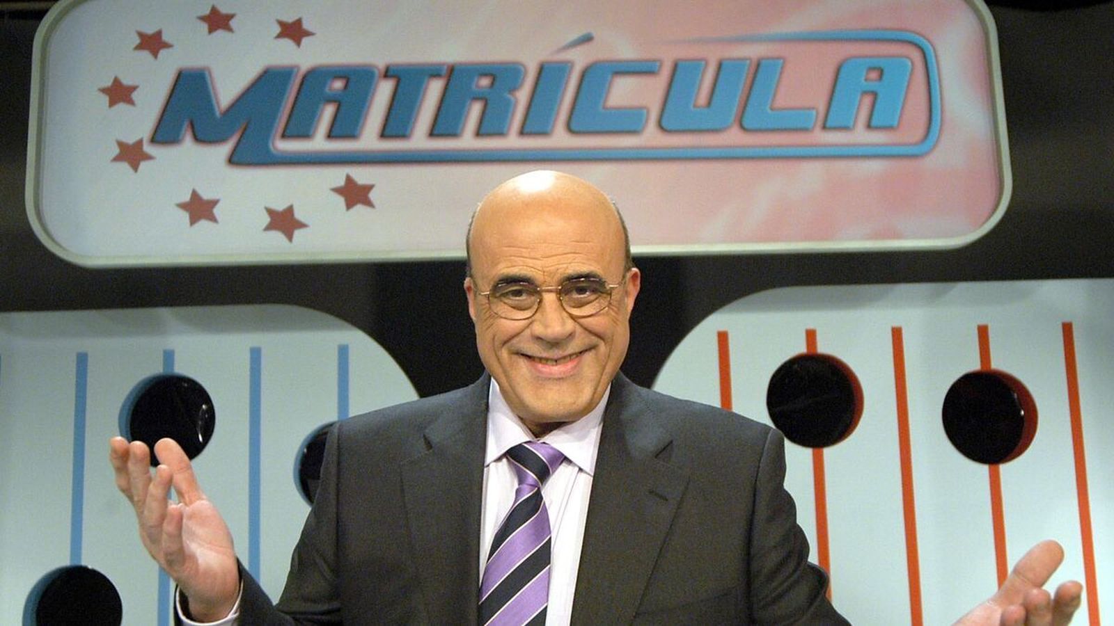 Constantino Romero en uno de sus últimos programas, 'Matrícula', 2004, en Canal Sur 2