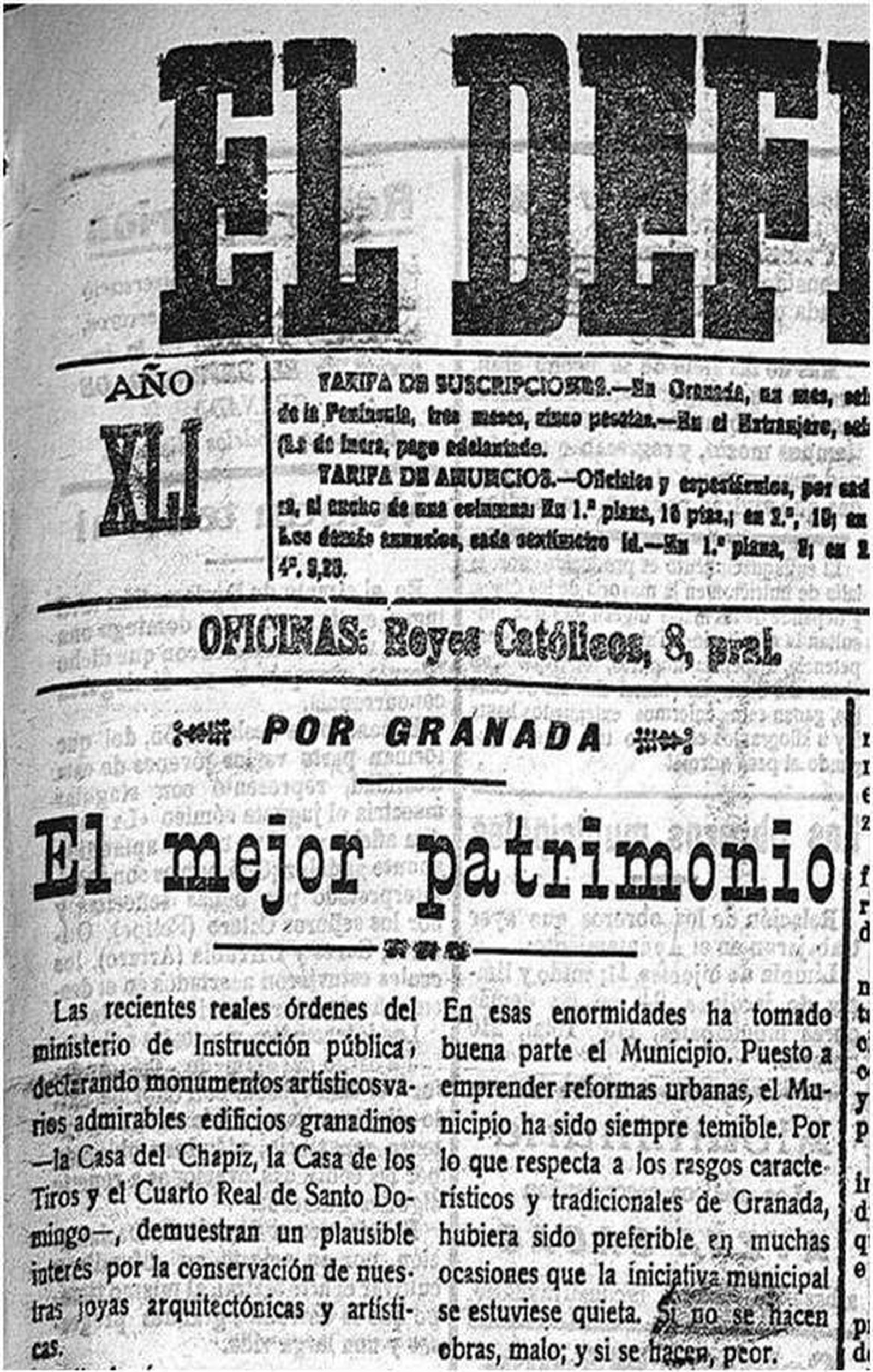 1.- El Defensor de Granada.  1919.