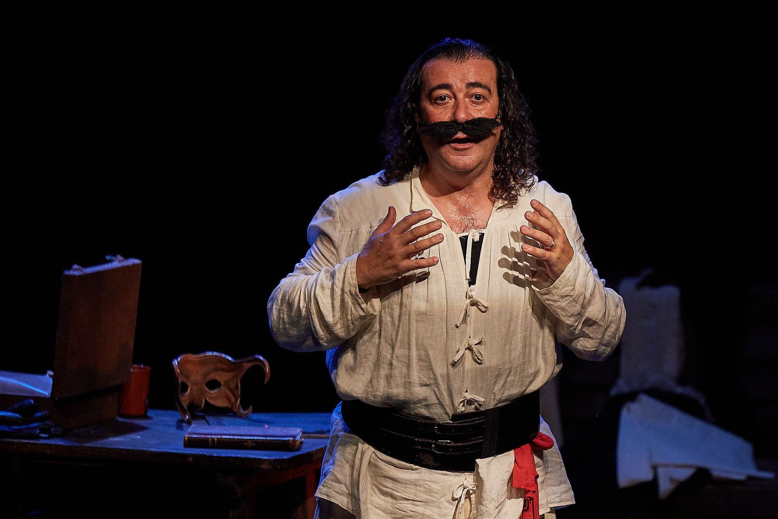 El actor portuense Juanjo Macías en su caracterización teatral.